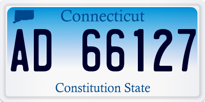 CT license plate AD66127