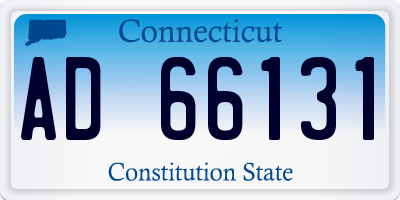 CT license plate AD66131