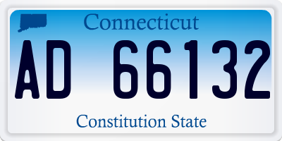 CT license plate AD66132