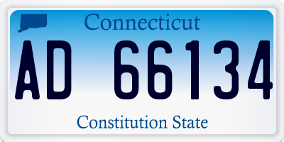 CT license plate AD66134