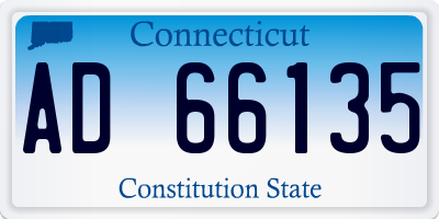 CT license plate AD66135