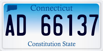 CT license plate AD66137