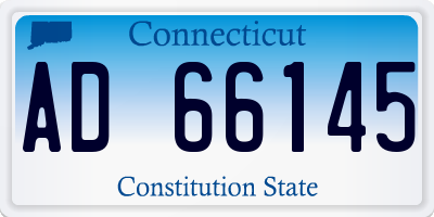 CT license plate AD66145