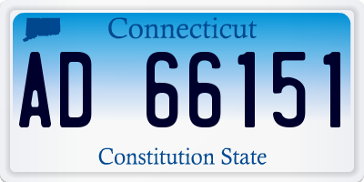 CT license plate AD66151