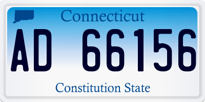 CT license plate AD66156