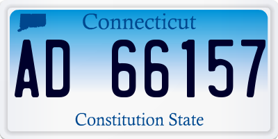 CT license plate AD66157