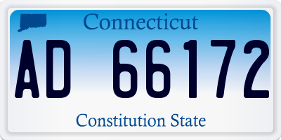 CT license plate AD66172