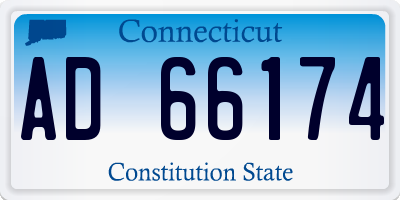 CT license plate AD66174