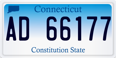 CT license plate AD66177