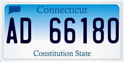 CT license plate AD66180