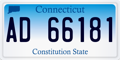 CT license plate AD66181