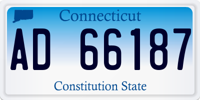 CT license plate AD66187