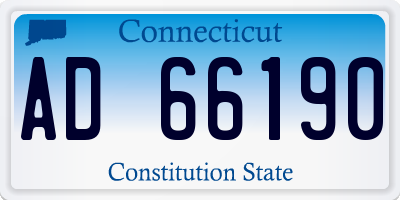CT license plate AD66190