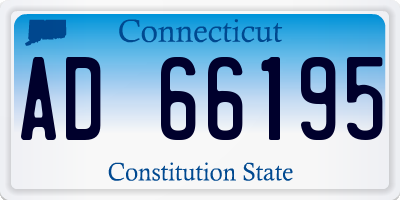 CT license plate AD66195