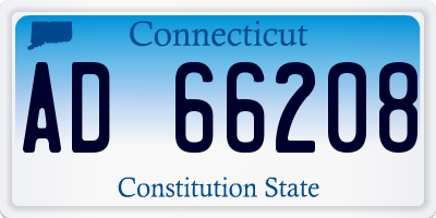 CT license plate AD66208