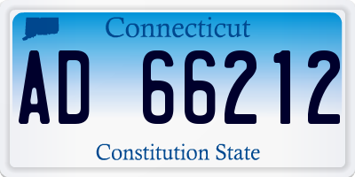 CT license plate AD66212