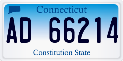 CT license plate AD66214