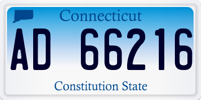 CT license plate AD66216