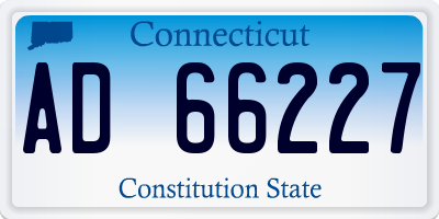 CT license plate AD66227