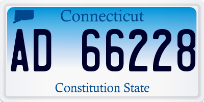 CT license plate AD66228