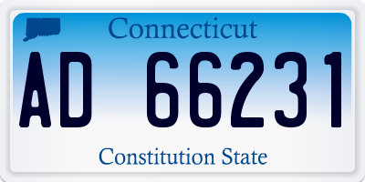 CT license plate AD66231