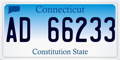 CT license plate AD66233