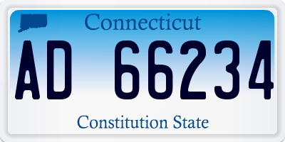 CT license plate AD66234