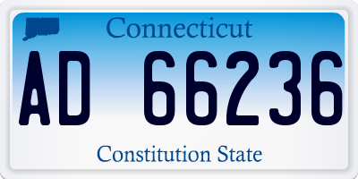 CT license plate AD66236