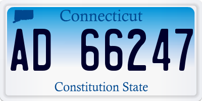 CT license plate AD66247