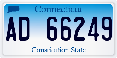 CT license plate AD66249