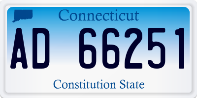 CT license plate AD66251