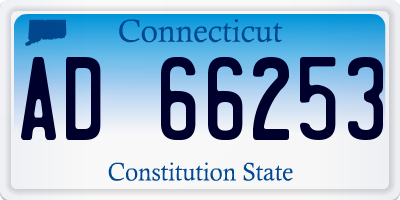 CT license plate AD66253