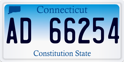 CT license plate AD66254