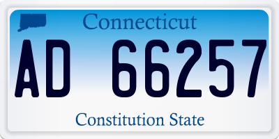 CT license plate AD66257