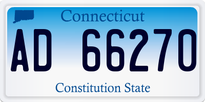 CT license plate AD66270