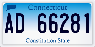 CT license plate AD66281