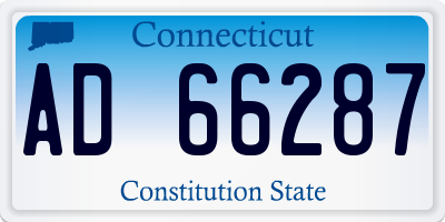 CT license plate AD66287