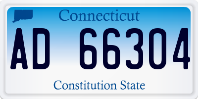 CT license plate AD66304