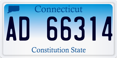 CT license plate AD66314