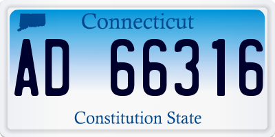 CT license plate AD66316