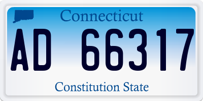 CT license plate AD66317
