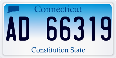 CT license plate AD66319
