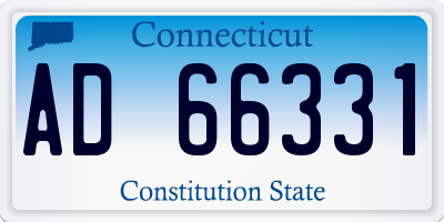 CT license plate AD66331