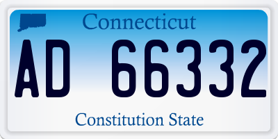 CT license plate AD66332