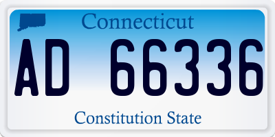 CT license plate AD66336