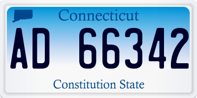 CT license plate AD66342