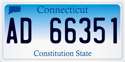 CT license plate AD66351