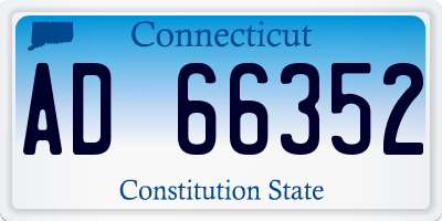 CT license plate AD66352