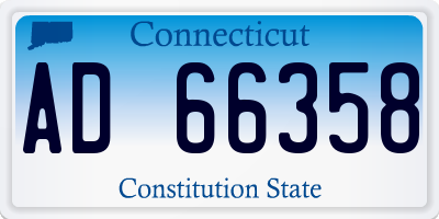 CT license plate AD66358