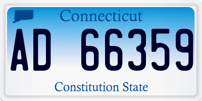 CT license plate AD66359